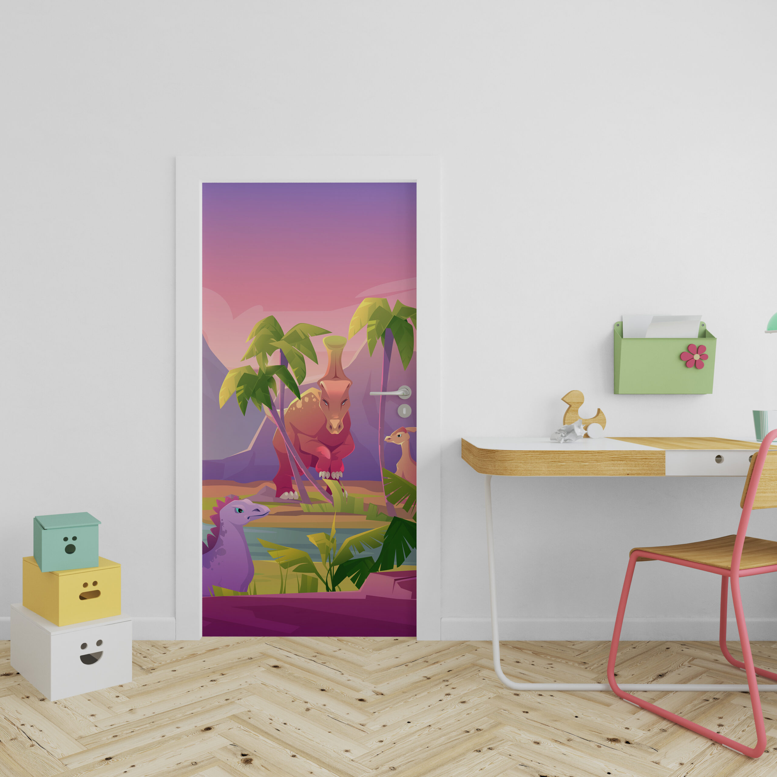 Deursticker Kinderkamer Dino 1