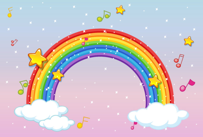 Behang Over the rainbow