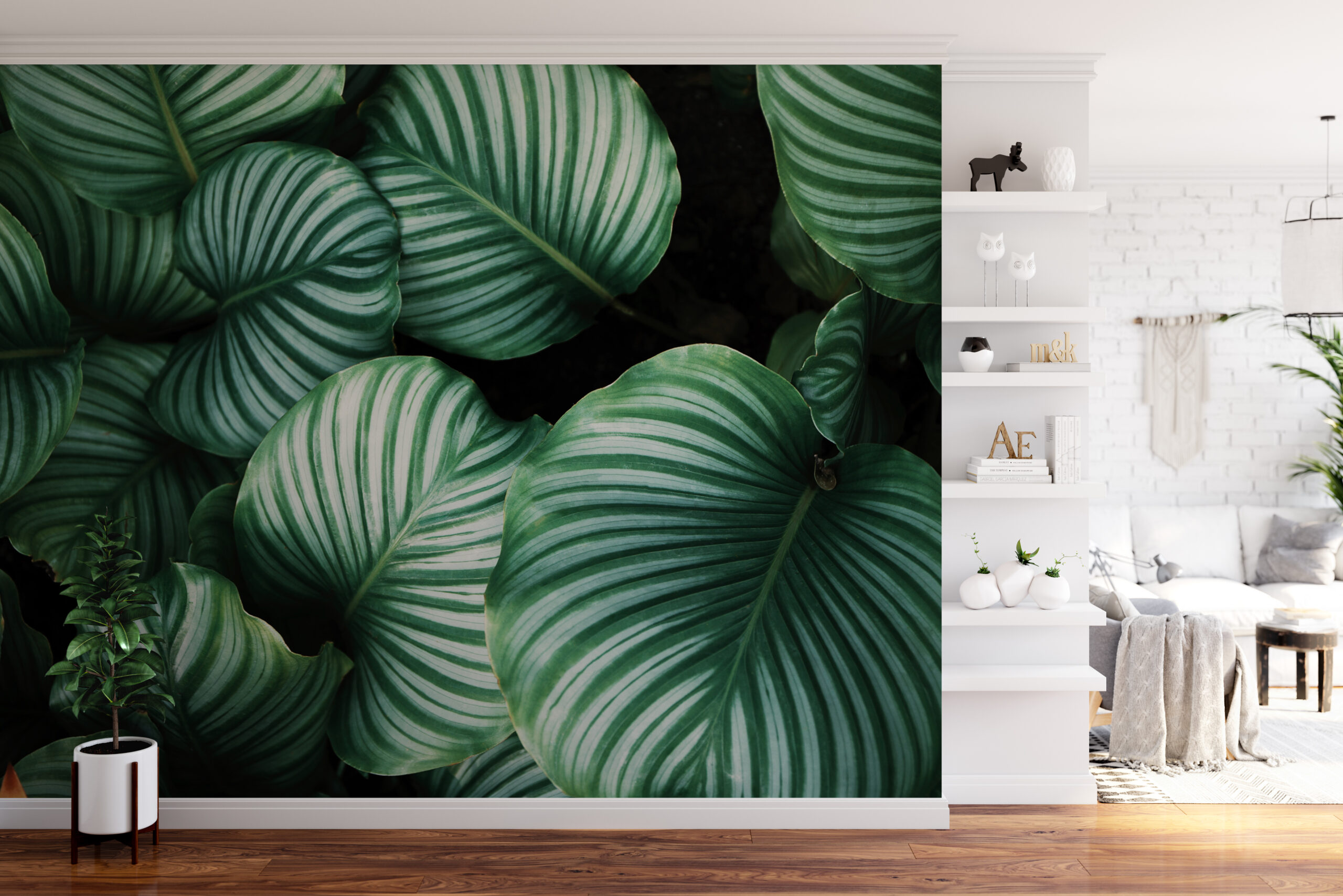 Behang Groene bladeren