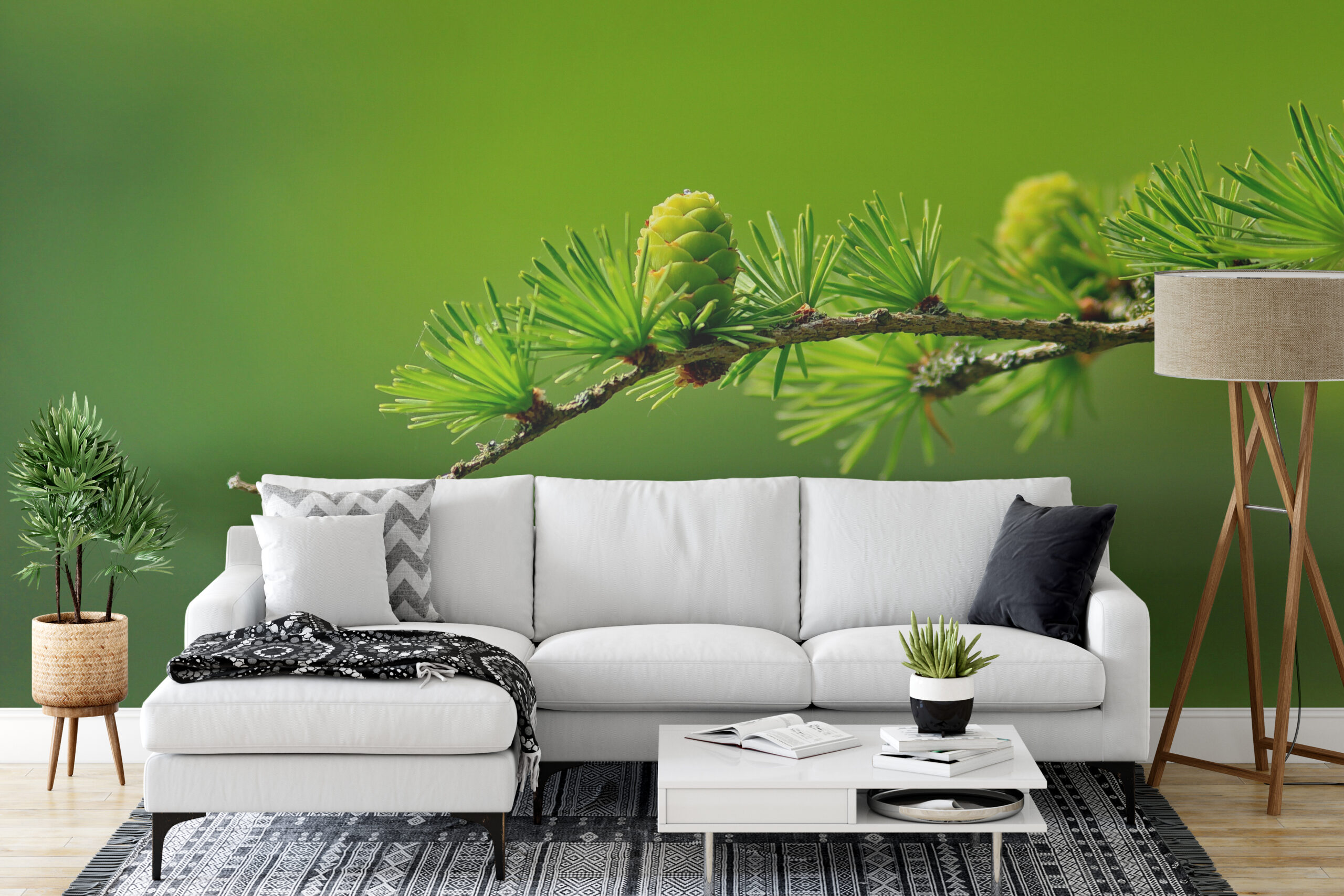 Behang Macro groen