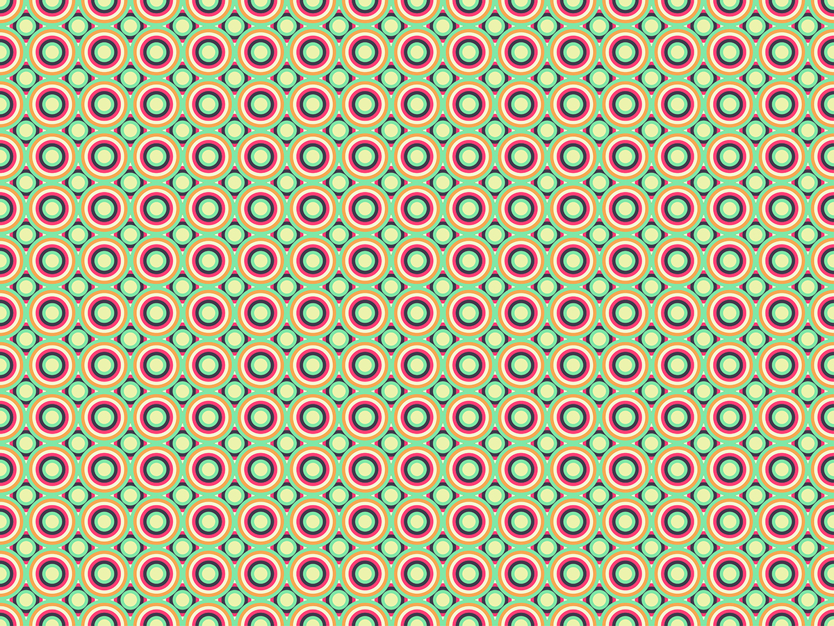 Behang Retro cirkels