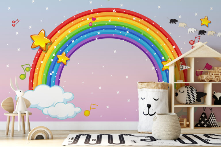 Behang Over the rainbow