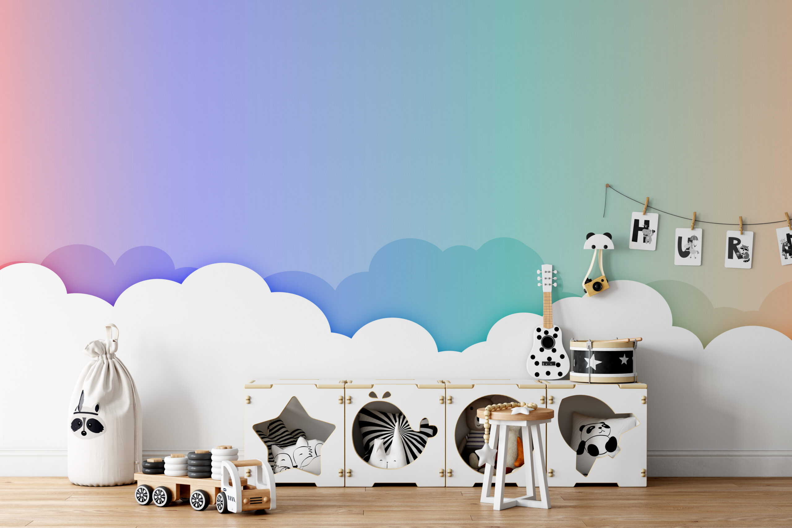 Behang Pastel wolken