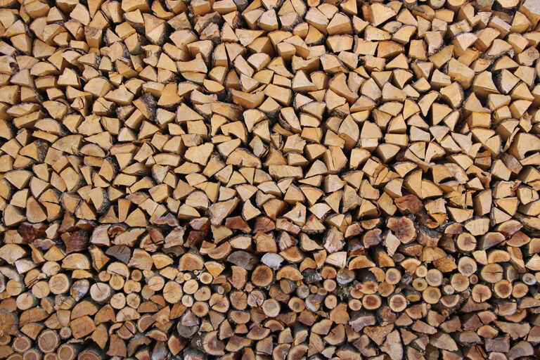 Behang Open haard hout
